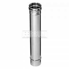 Дымоход Феррум нержавеющий (430/0,5 мм) ф130 L=1м
