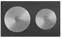 Фото Плита Усиленная двухконфорочная 3 В размер под закладку 584х344 мм (Везувий)